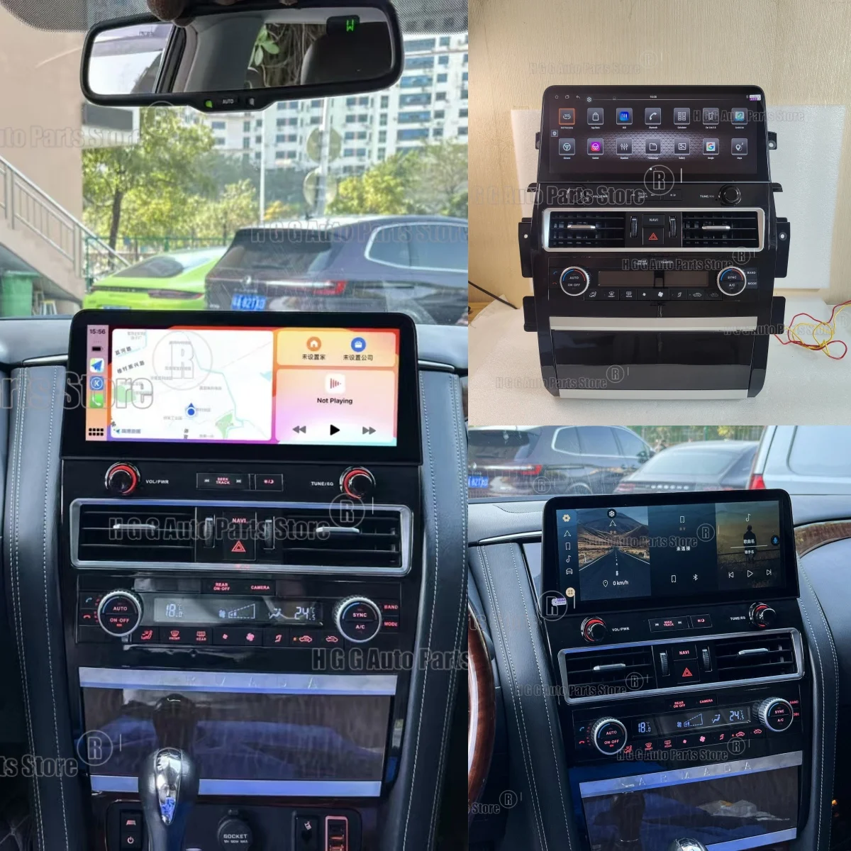 GPS Navi 12.3Inch Wireless Carplay Auto Radio Android 14 For Nissan Patrol Y62 Amanda QX80 QX56 2010-2022 HeadUnit Auto Radio 4G