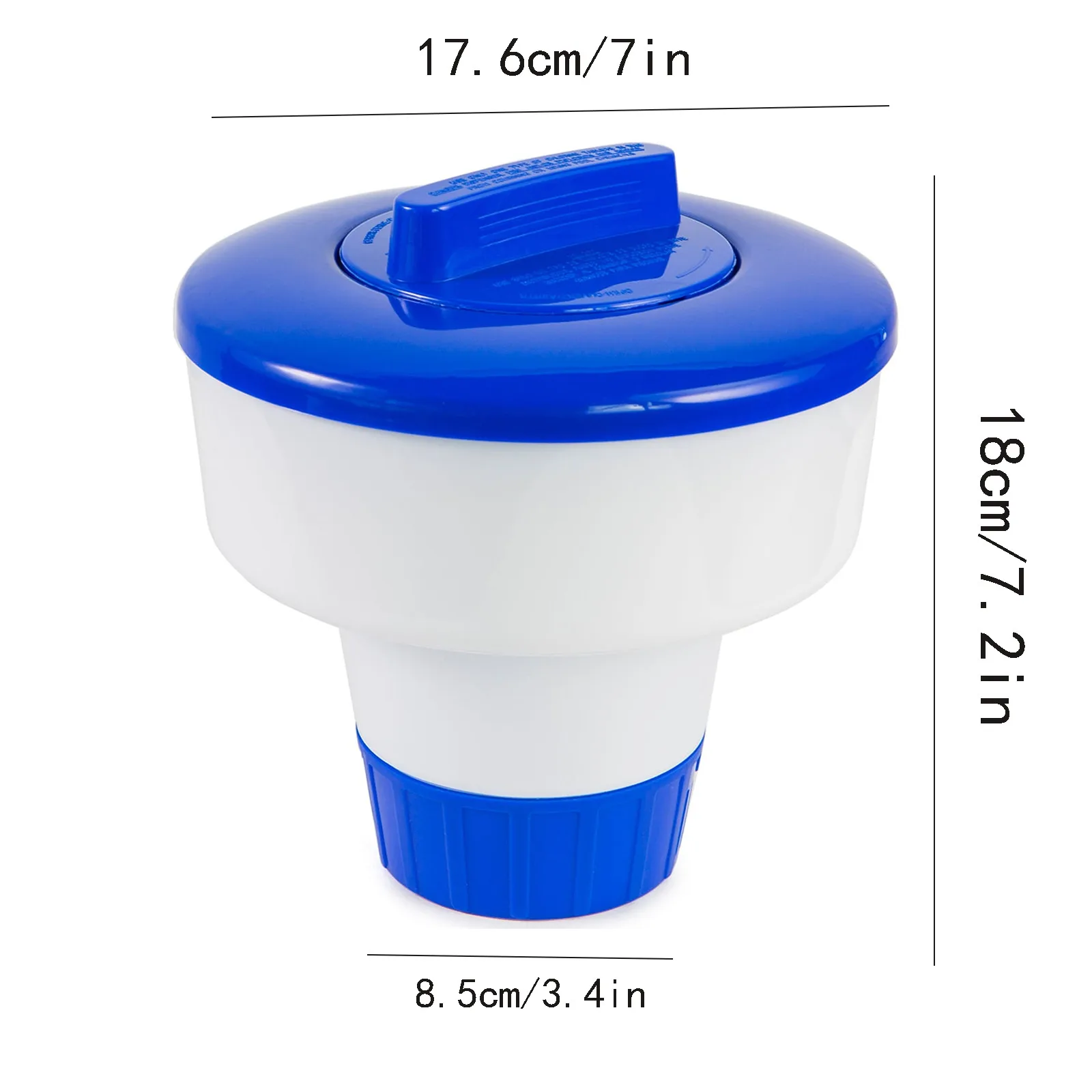 8-Zoll-Tablettenabroller für den Sommer, Reinigungswerkzeug für Schwimmbäder, schwimmende Becherbehälter, Reinigung des schwimmenden Sterilisators