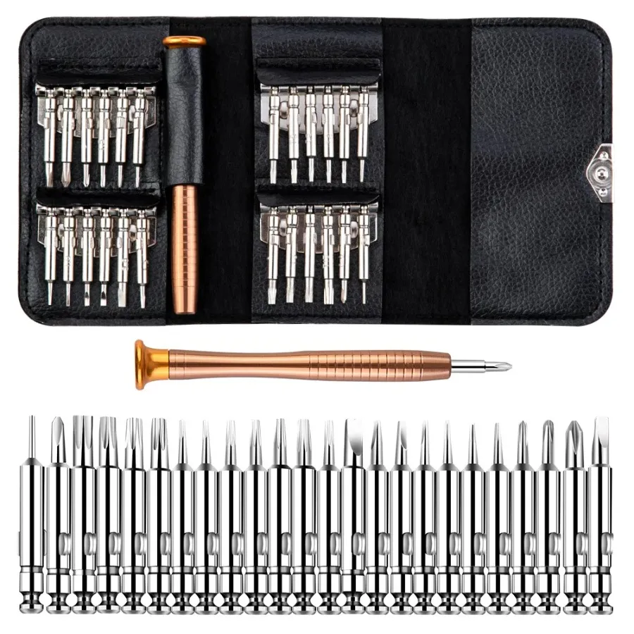 

Mini Precision Screwdriver Set 25 In 1 Electronic Torx Screwdriver Opening Repair Tools Kit Household Accessories For Computer;