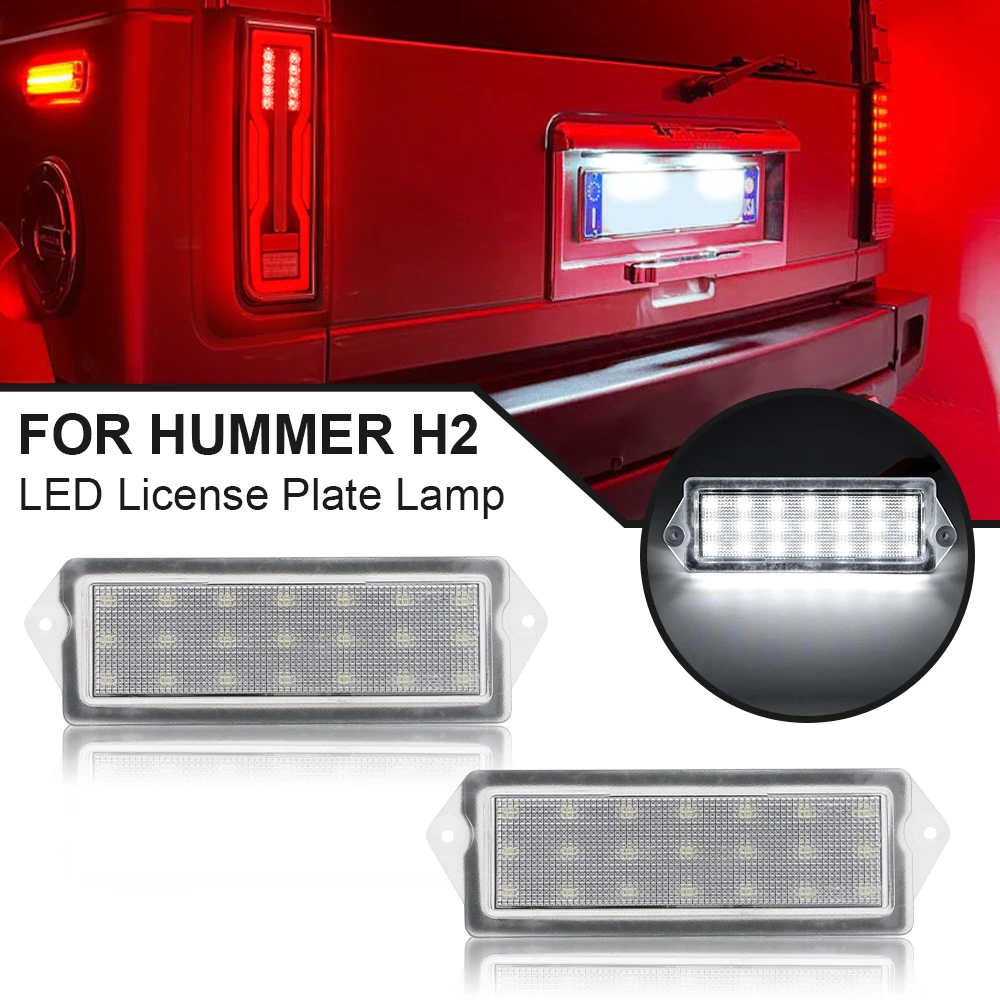 

LED Number Plate Light For Hummer H2 2003 2004 2005 2006 2007 Error Free License Plate Lamp Replace OEM Number: GM15060514