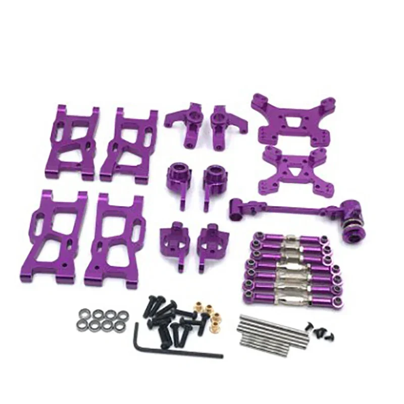 WLtoys 124019 124018 144001 RC car spare parts upgrade Metal Kit drive shaft pull rod swing arm steering cup C seat gear etc.