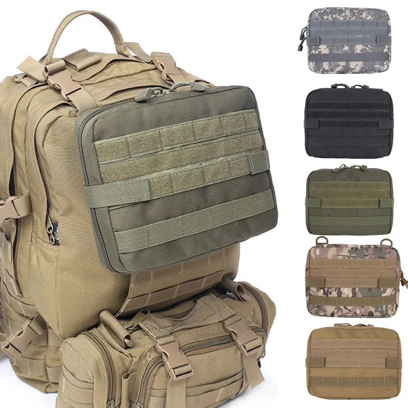 Tactical Admin Molle Pouch, Medical EDC EMT Utility Bag Shell Design Attachment Pouches 1000D Nylon Hiking Belt Bags Waterproof