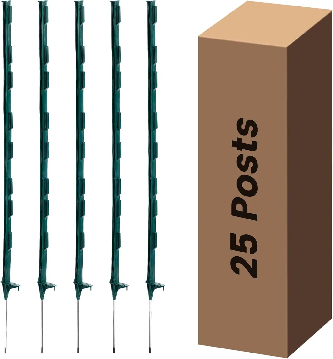 Temporary Plastic 48 inch Step in Fence Post, Sturdy for Farm and Garden Yard Protection
