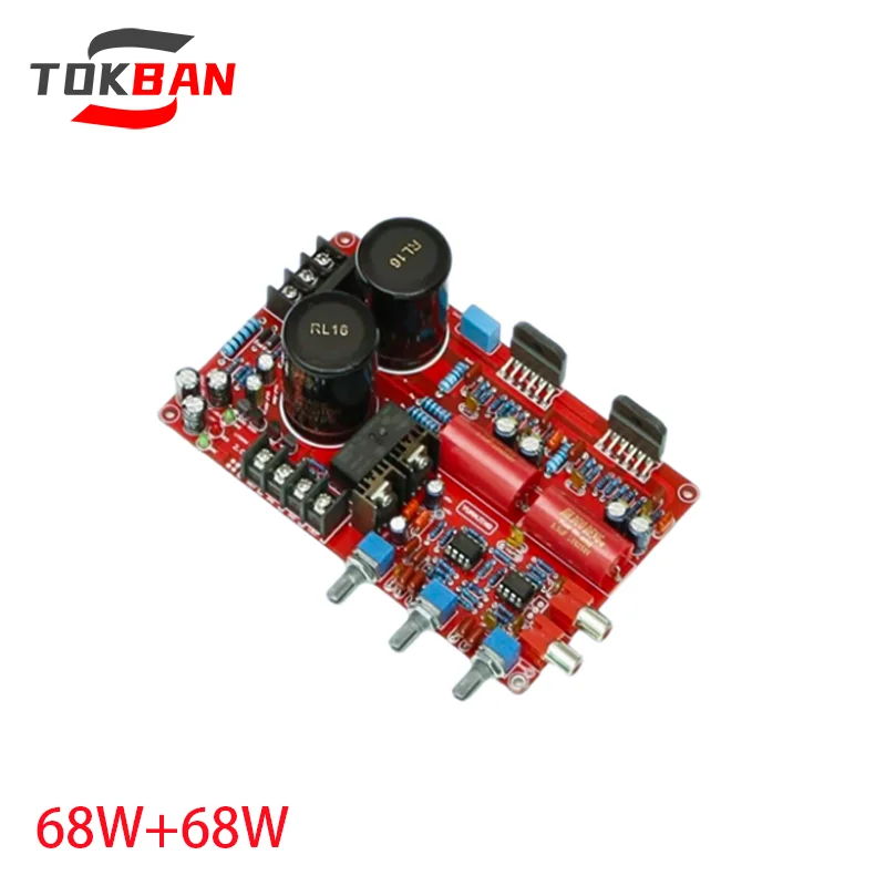 

TOKBAN LM3886TF 68w*2 2.0 Channel Amplifier HIFI Stereo Amplifier With Treble And Bass Adjustment For Home Theater