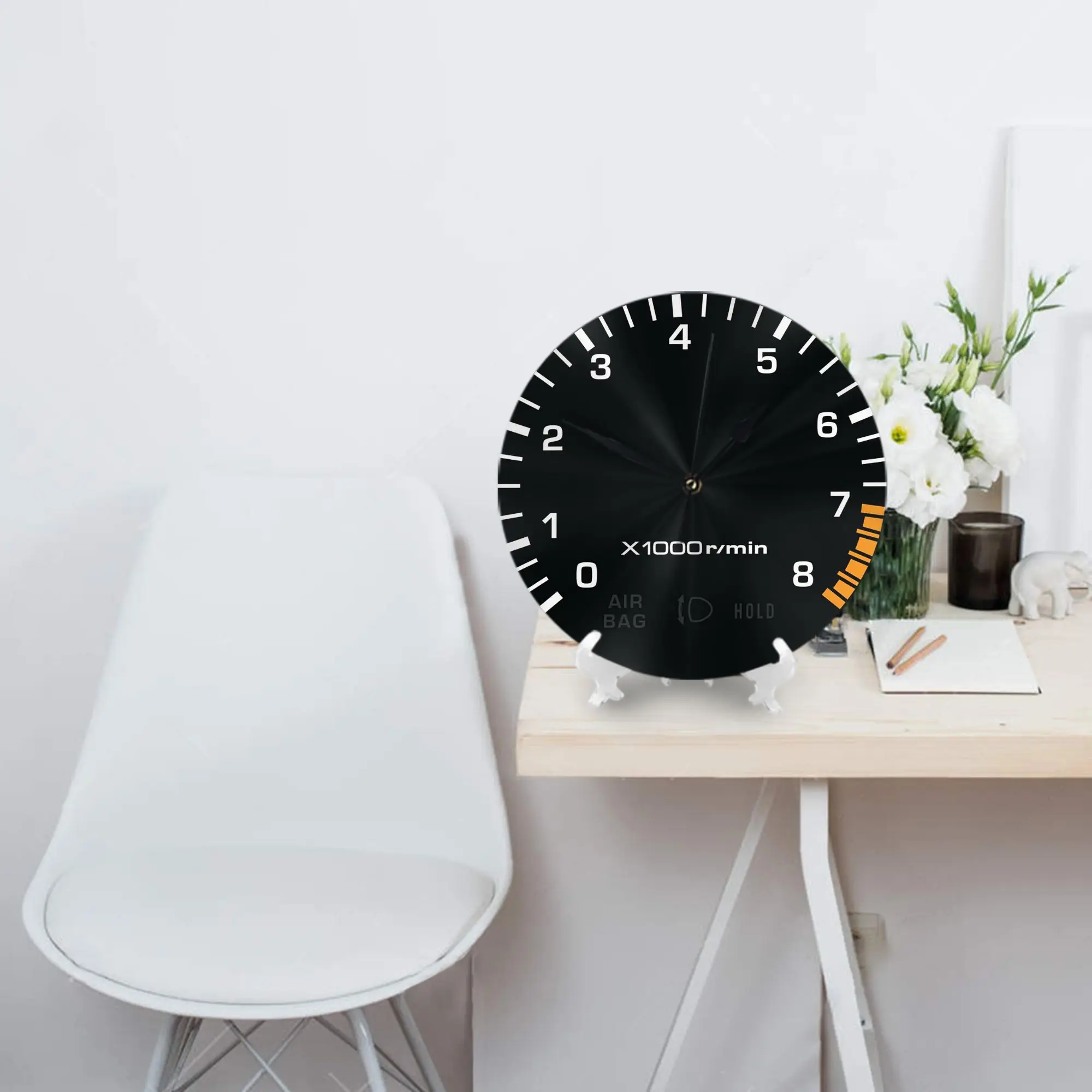 Miata  Eunos Roadster Tachometer Wall Wall Clock Room Decoration Silent Round Clock for Bedroom Living Kitchen Home