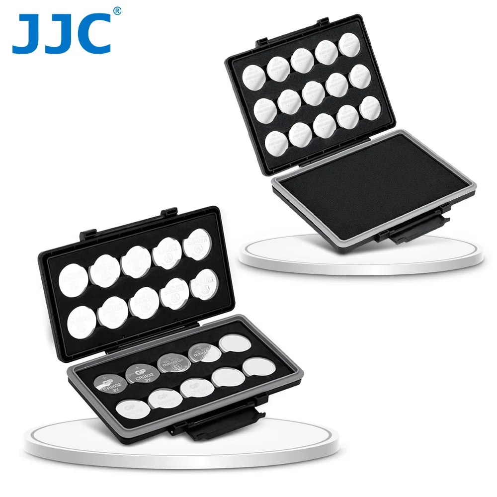 JJC Lithium Coin Cell Batteries Case Holder Storage for CR2032 CR2025 CR2016 CR1632 CR1620 CR1616 CR2450 CR2430 CR2412 Batteries