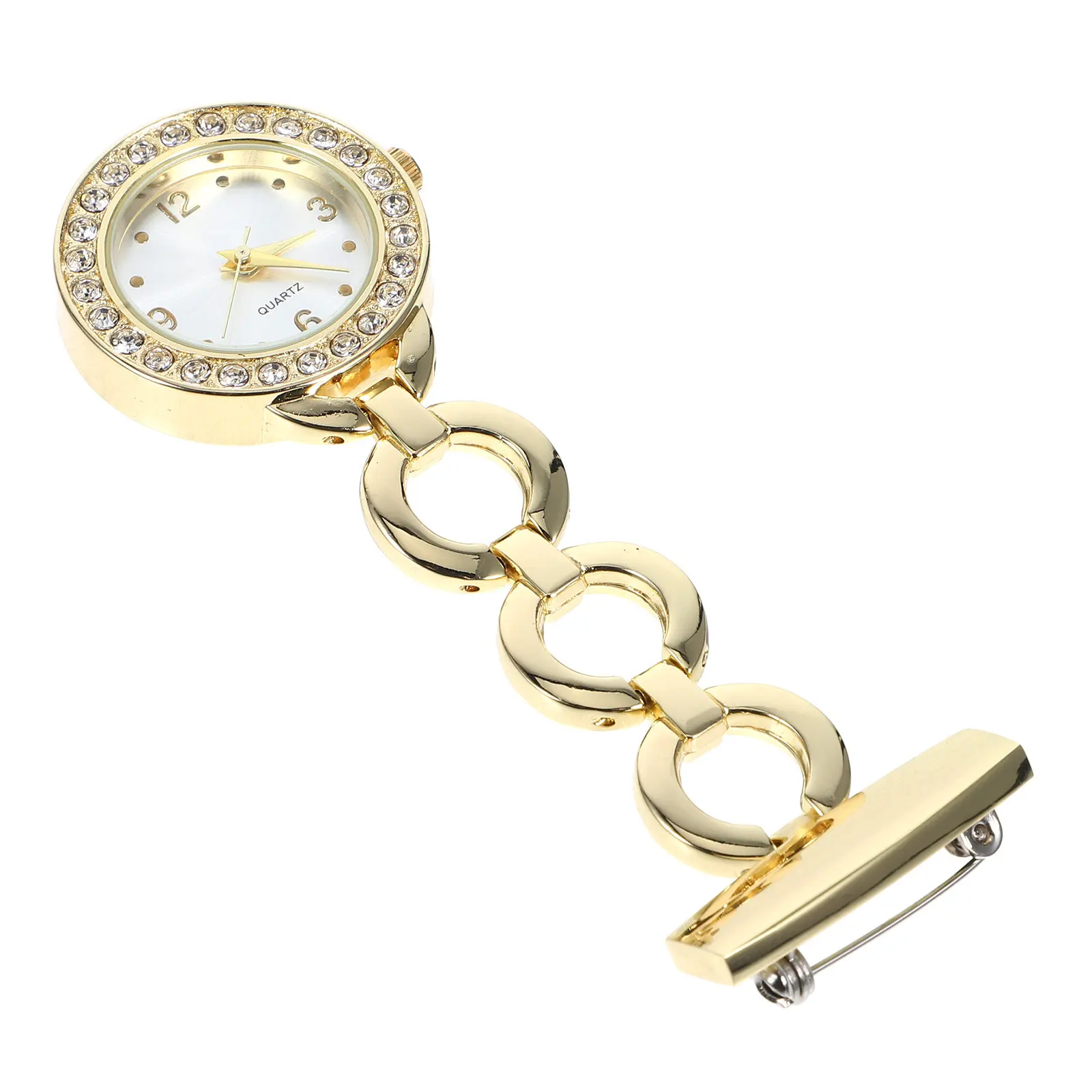 1Pcs Iron Nurse Pocket Watch Golden Vintage Style Simple Elegant Design Easy Read Dial Perfect Gift for Doctors Nurses