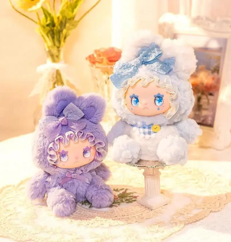 حقيقية جميلة إيما الأرنب التحالف سلسلة لطيف أفخم صندوق أعمى الفينيل الوجه دمية نموذج تزيين مُثبت لعبة صندوق غامض هدية