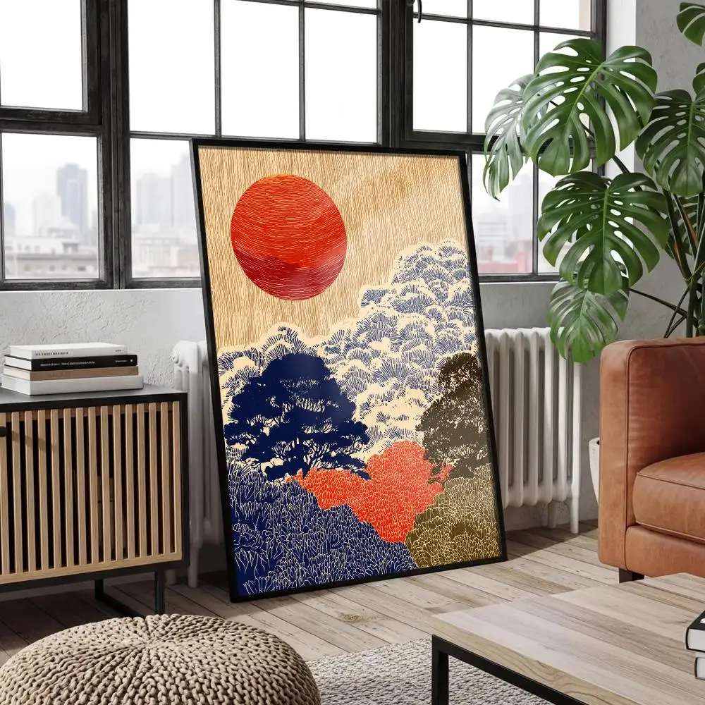Japanese Landscape Poster Cover For Room Canvas Painting Print Art Home Wall Decor Picture Gift