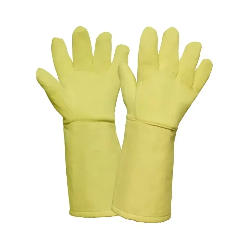 Custom logo barbecue gloves, non-slip oven gloves, heat-resistant long kitchen gloves