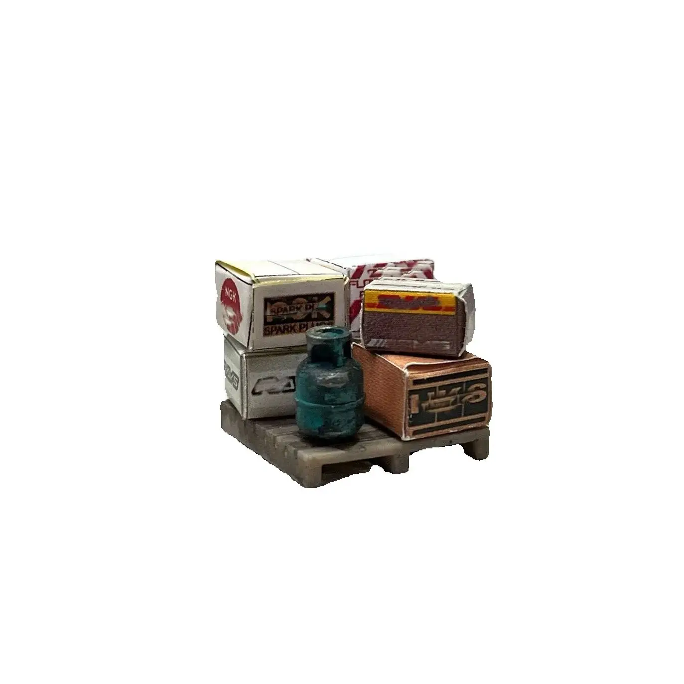 1/64 Scatole per spedizione di carico Modelli di scene di garage Accessori per diorama per auto