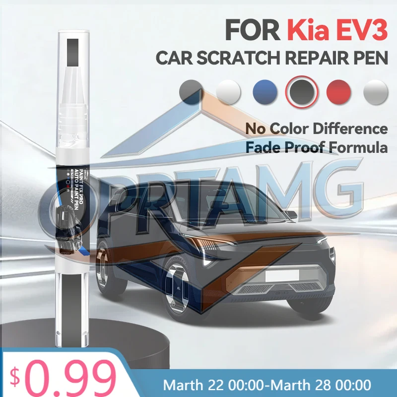 

2026 Hot Car Sticker Car Paint Repair Pen For KIA EV3 Paint Scratch Repair Accessories Black 9B Green Grey Orange 06 Whit