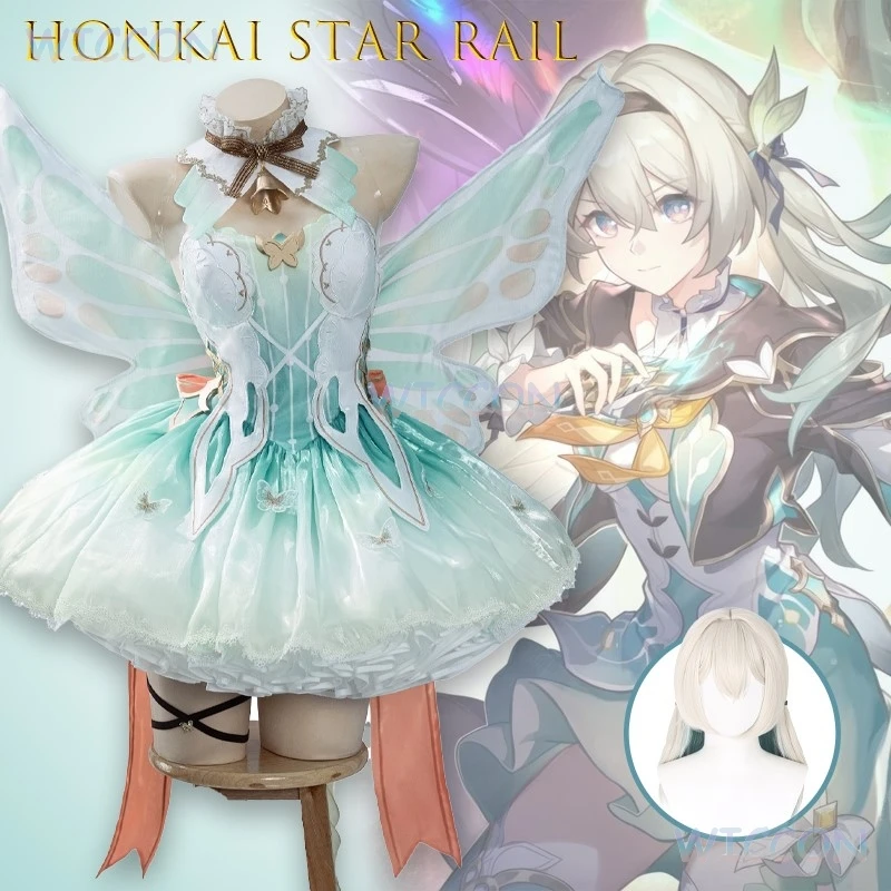 

Anime Game Character Dress Honkai Star Rail Firefly Elf Princess Cosplay Costume Fantasy Outfit Genshin Impact Style Halloween
