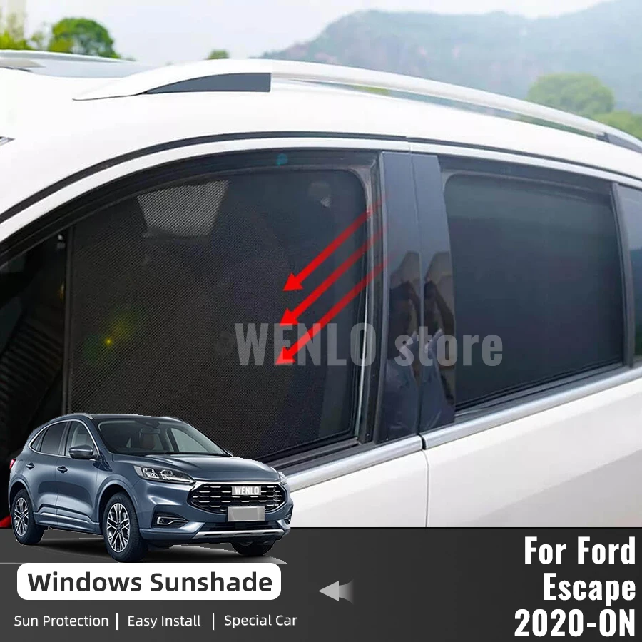 

For Ford Kuga Escape 2023 2022 2021 2020 Magnetic Car Sunshade Front Windshield Frame Curtain Rear Side Window Sun Shade Visor