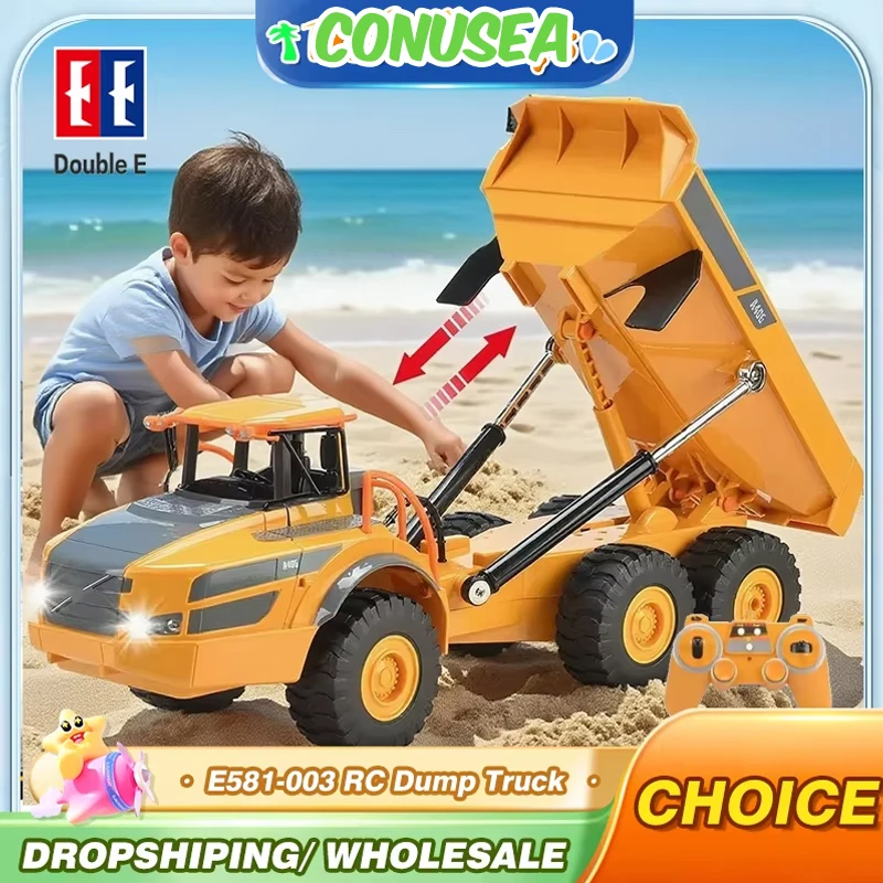 Double E E581-003 Rc Dumper Truck 1/24 A40G Tractor 2.4Ghz Radio Controlled Car Model Engineering Car Excavator Toys for Boys