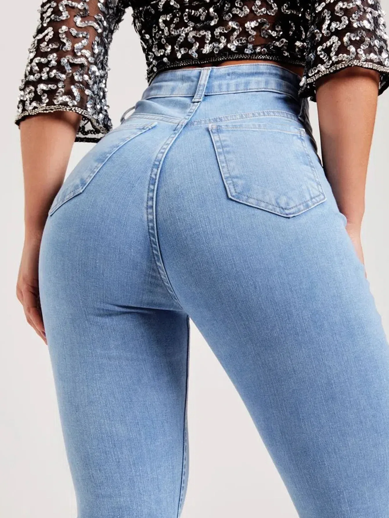 Strecth Jeans Women Denim Flare Pants 2024 Autumn Button Pockets Basics Denims Streetwear Female Vintage Washed Trousers