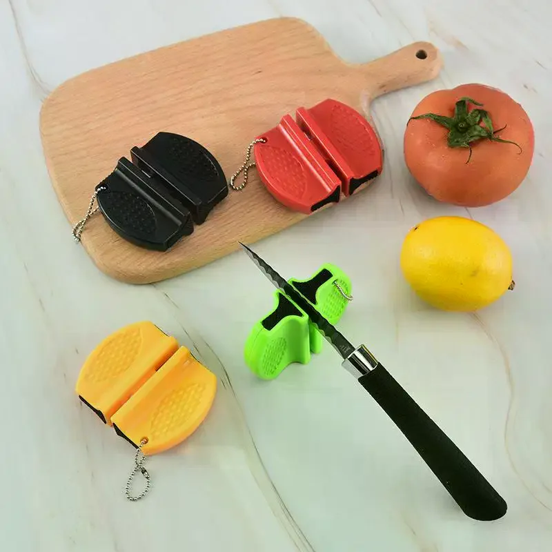Mini Knife Sharpener Rough Delicate Double Sided Portable Ceramic Pocket Outdoor Camping Hiking