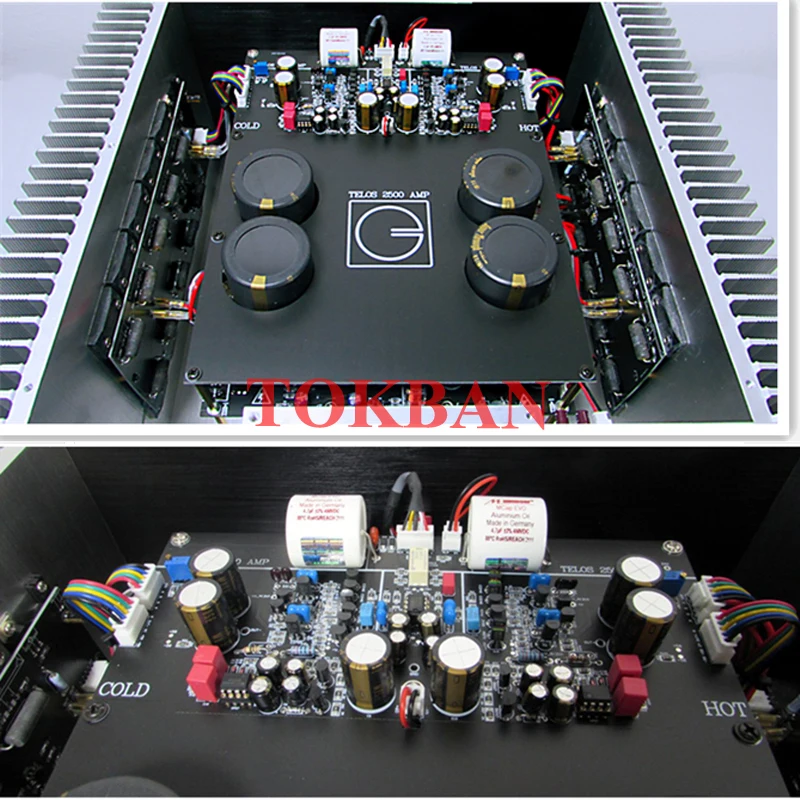 Tokban 1 Pair Goldmund Telos 2500 Mono Power Amplifier 500w High-power Class AB Amp Fully Balanced XLR HIFI Amplifier Audio