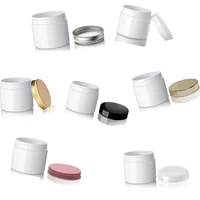 20 unids/lote 50ml-250ml tarro de crema vacío con tapa botella de crema de maquillaje de plástico máscara Facial pomada contenedor de cosméticos recargable