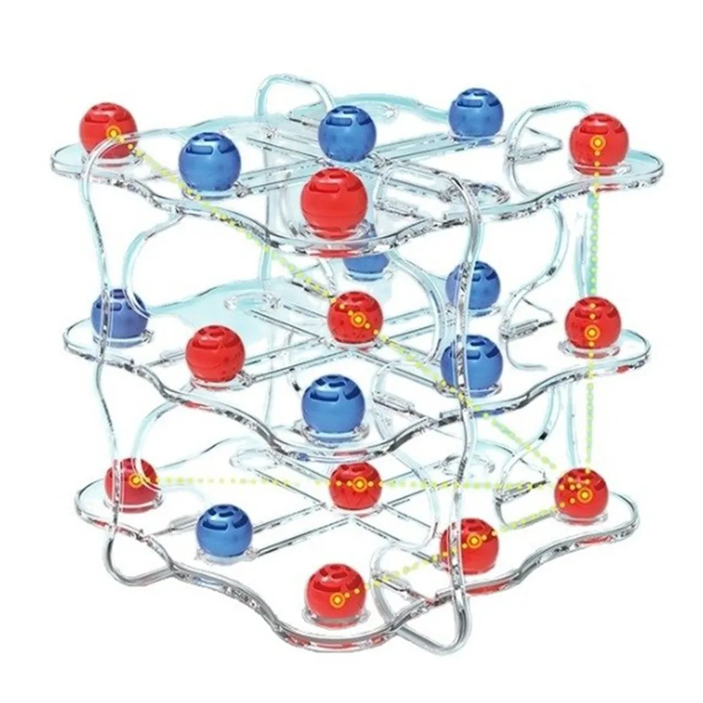

3D 3D TIC-TAC-TOE Настольные игры Легко играть Интерактивная шахматная настольная игра Квадраты Образовательная настольная игра-головоломка Монтессори