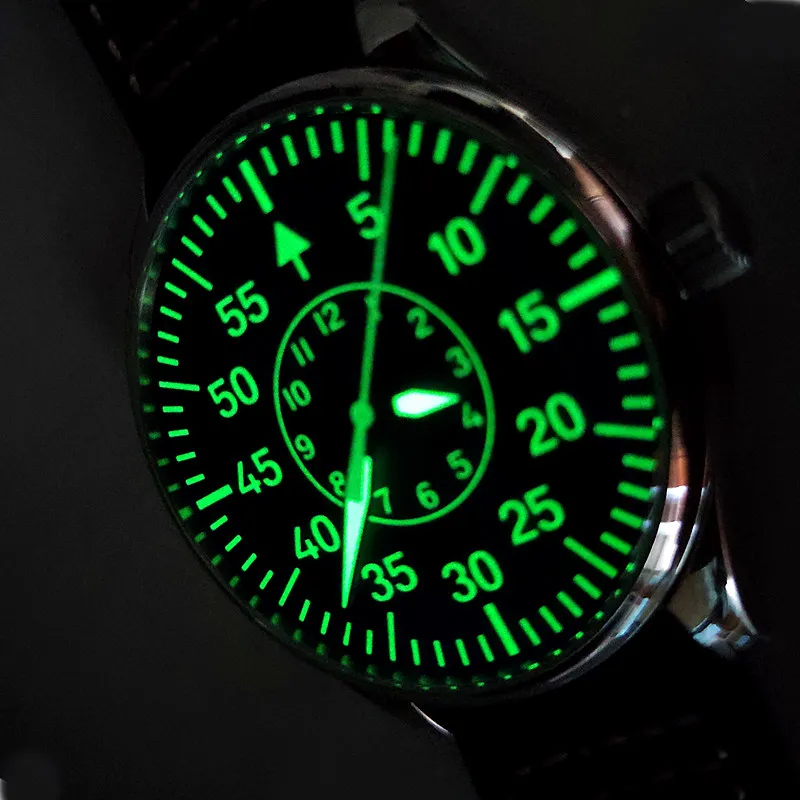 Men's 40mm Vakuy Quartz Watch, Pilot Style, Japanese VH31 Movement, Sweeping Seconds, Luminous, No Date, Three-Hand, Waterproof - view 5
