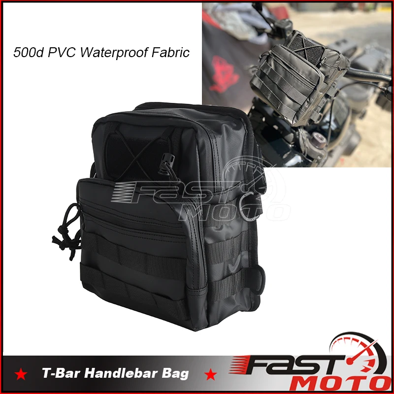 

For Harley Motorcycle Handlebar Tool Bag Pannier Storage T-Bar Riser Bags Universal For FXDWG Wide Glide FXDF Fat Bob Low Rider