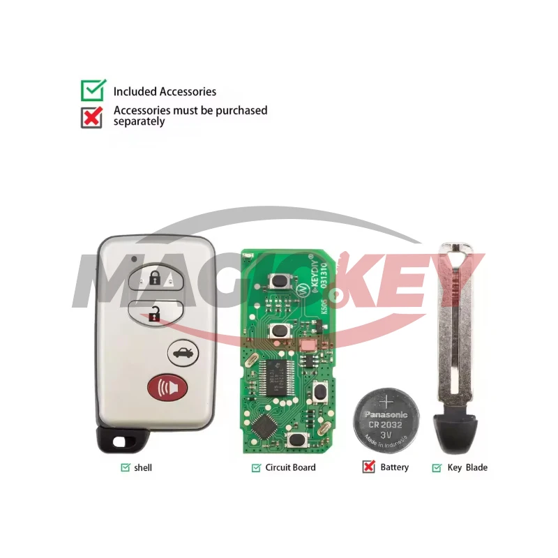 KEYDIY KD TIB03-4(Silver Gray) 8A 4D Chip smart key work with KD-X4