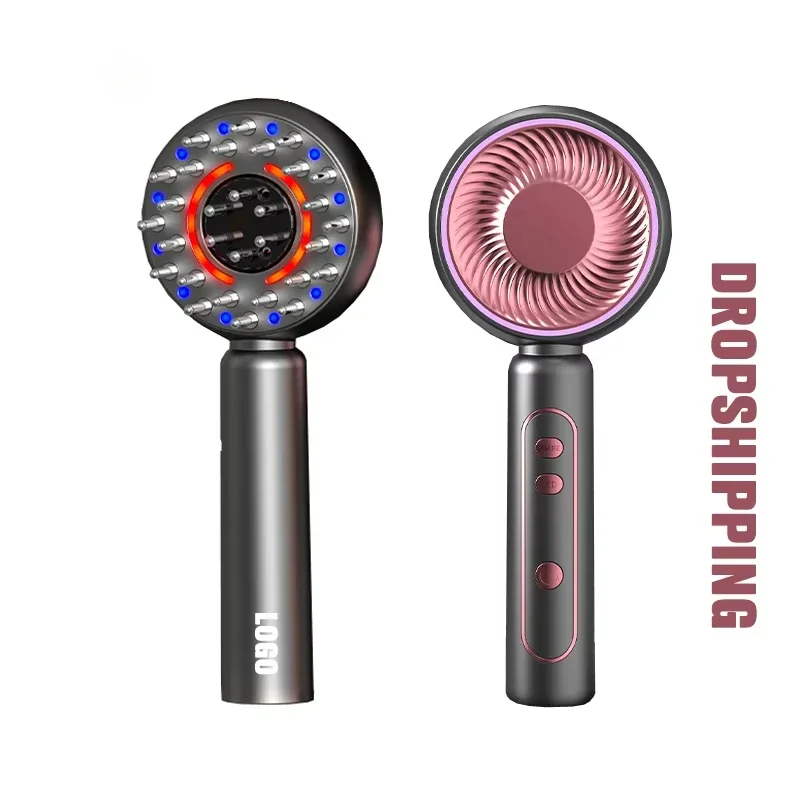 

Upgrade Flexible Grasping Kneading Wet Dry Head Comb Red Vibrating Electric Hair Growth Oil Hair Scalp Massager Brush