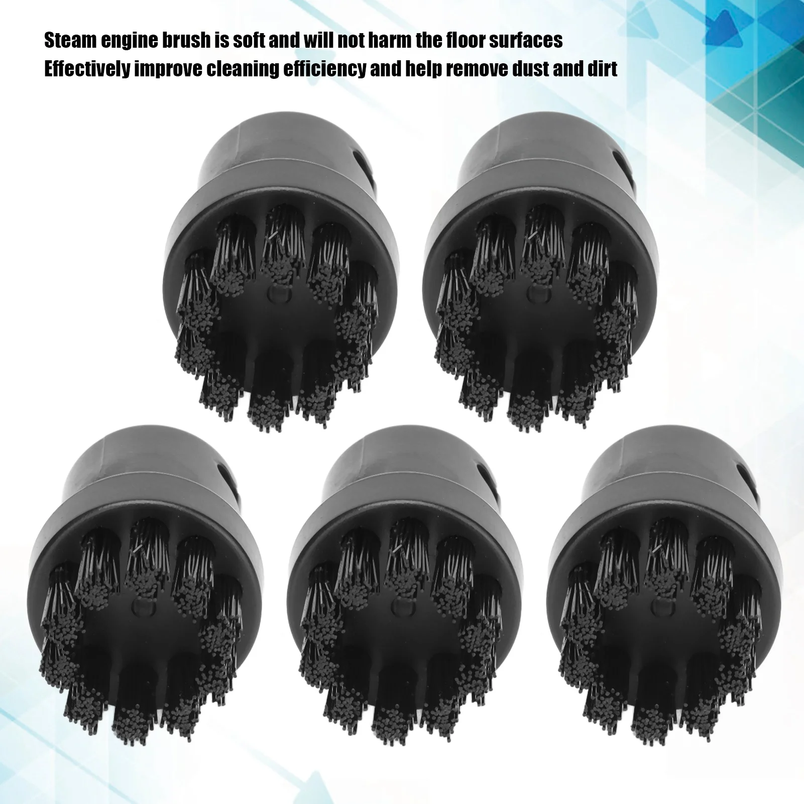 5PCS Steam Engine Brush Black Steamer Cleaning Brush Replacement Brush for Karcher SC1 SC2 SC3 SC4 SC5