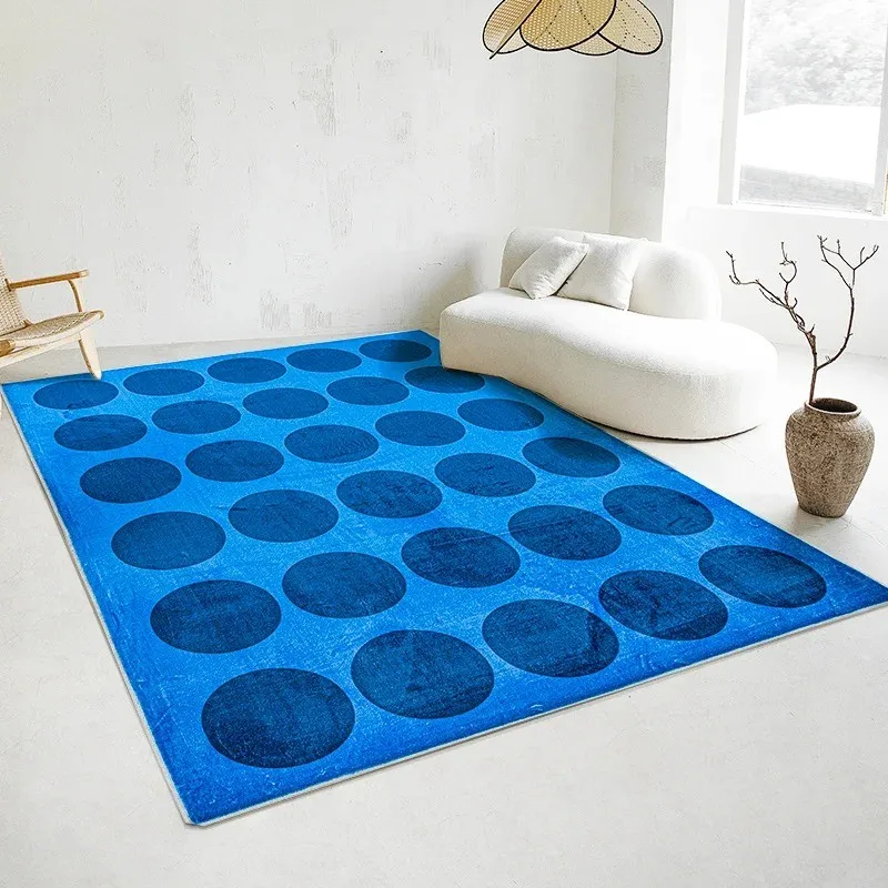 

Scandinavian Plaid Area Rug – Machine Washable Non-Slip Carpet for Living Room, Soft Nordic Modern Floor Mat Decor