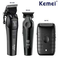 Kemei 9000RPM 10W Hair Clipper KM-264 Rechargeable Electric Trimmer Original KM-1858 KM-T95 Shaver for Men Barber Clippers Kit