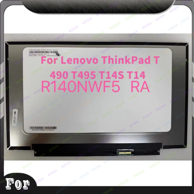 #LS FHD 40Pins Touch LCD R140NWF5‑RA For Lenovo ThinkPad T490 T495 T14S T14 Gen1 Display Panel Replacement