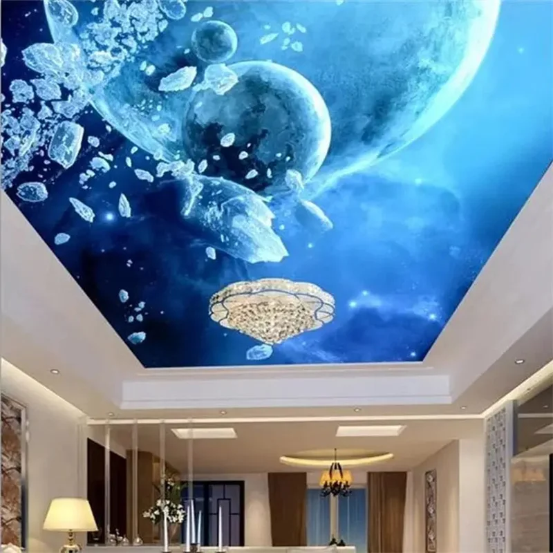 Custom wallpaper 3D mural beautiful starry planet living room bedroom ceiling Zenith papel de parede Starry Milky Way home decor