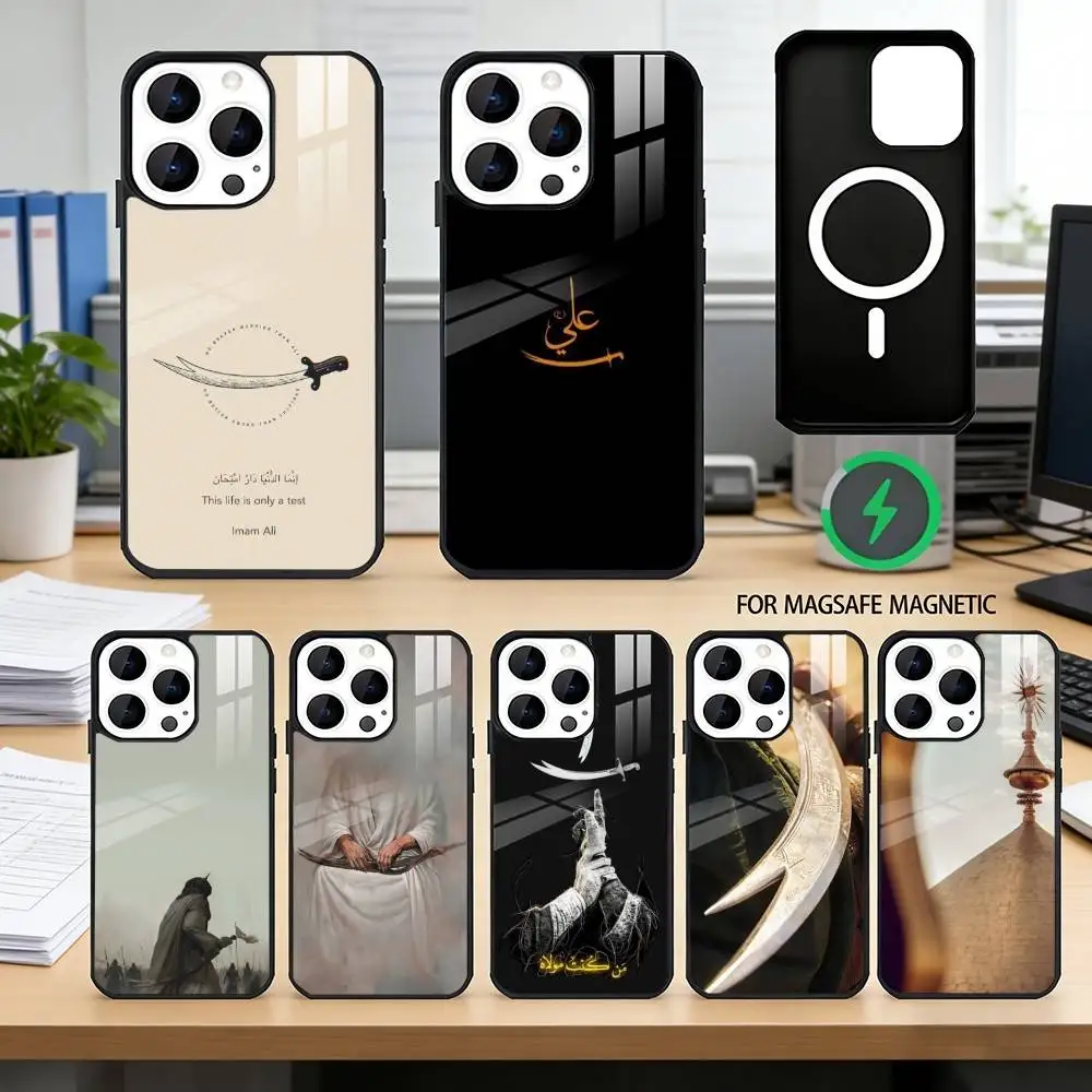 

I-Imam Hussain S-Shia Ali Phone Case For iPhone17,16,15,14,13,12,11 Plus,Pro Magnetic For Magsafe Wireless Charging