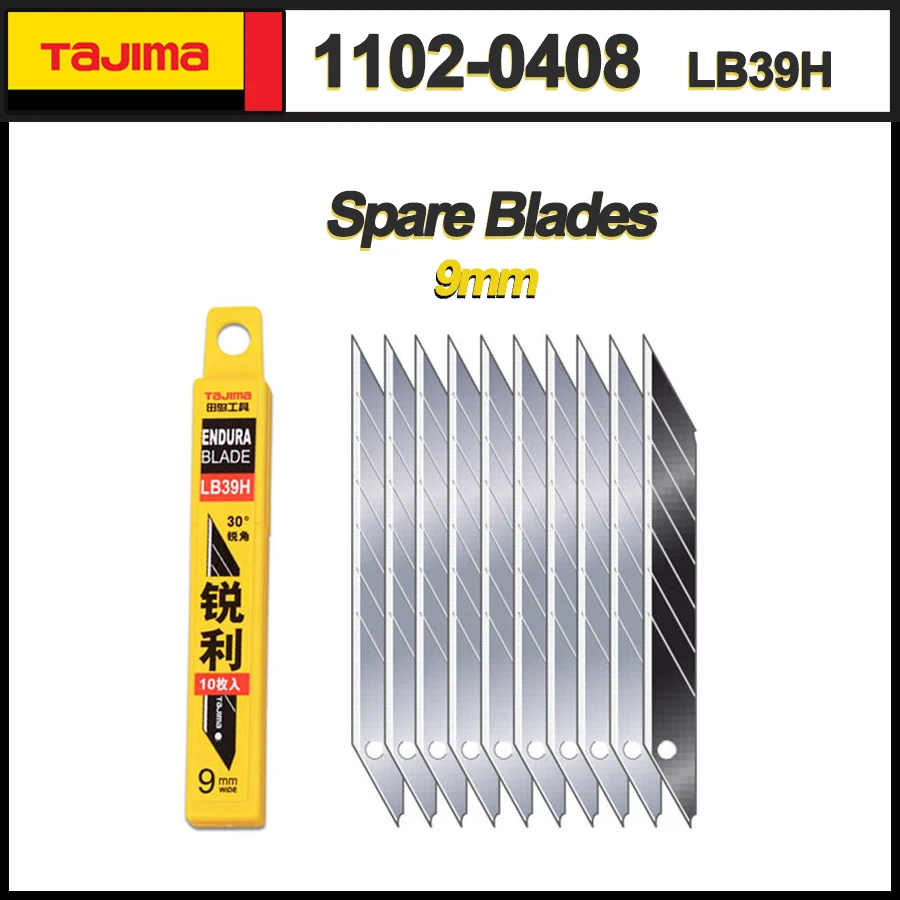 TAJIMA LB39H Запасные лезвия 9 мм 30 °   Угловые сменные лезвия для деталей универсальных ножей A-типа для LC320B 1102-0408
