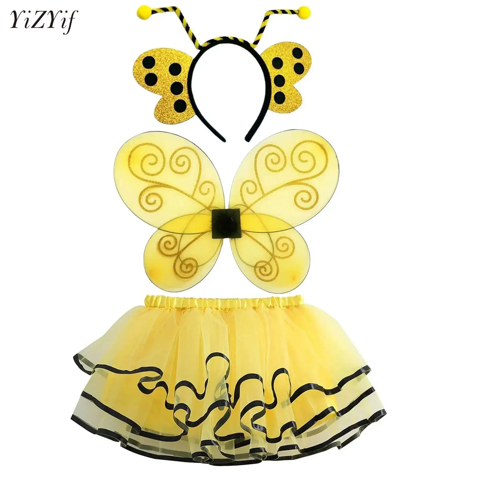 

Halloween Bee Costume Wing Insect Cosplay Ballet Dance Tutu Wing for Carnival Christmas Birthday Party Dance Stage Ladybugs Wing