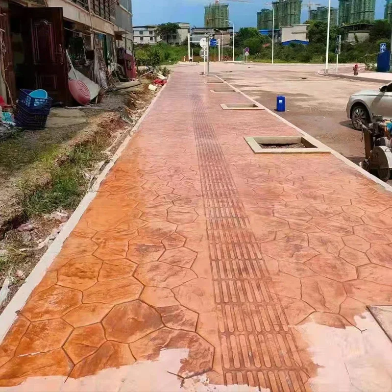 Fan-Shaped Stone Pattern Concrete Compression Molds for Cement Pavement Printing Material Construction