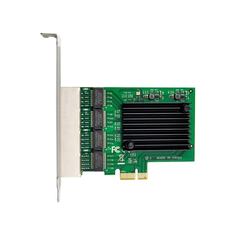 PCIe para Quad Port RJ45 Gigabit Ethernet NIC Placa de rede, PCI-E para 4 portas RJ45 Gigabit 1000M