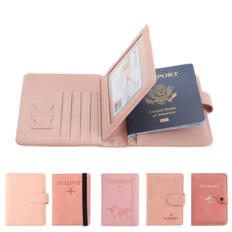 MultiFunctional RFID Shielded Passport Holder Storage Bag PU ID Card Bank Card Passport Organizer Bag Wallet Travel Accessories