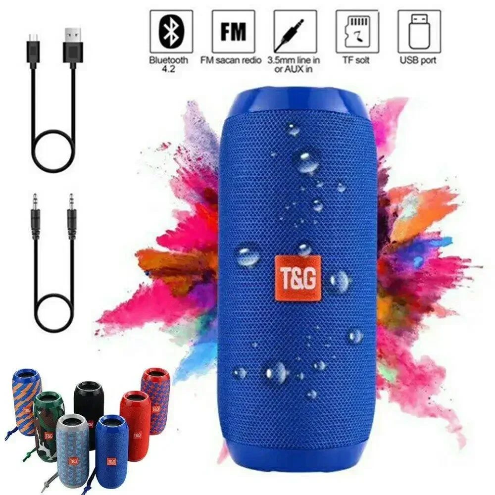 Altavoz Bluetooth Portátil TG117, Caja de Sonido Inalámbrica con Sonido Estéreo Envolvente, Compatible con Radio TF, Reproductor de Música Hifi para Exteriores, Ideal para Regalo