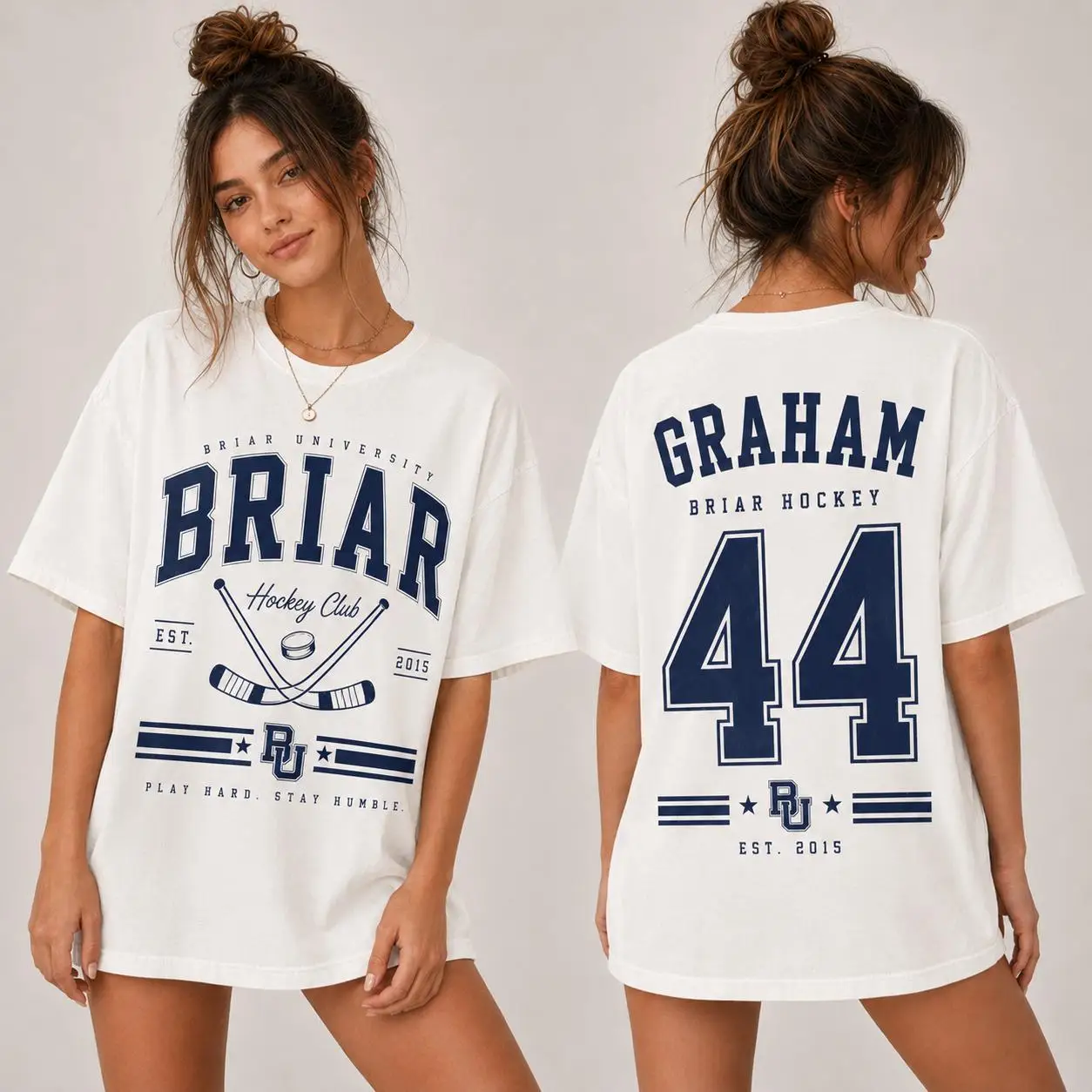 Dean Di Laurentis Vintage Hockey Shirt Retro Sports Tee College Aesthetic Print Graphic Tee Short Sleeve T-Shirts All-season Top