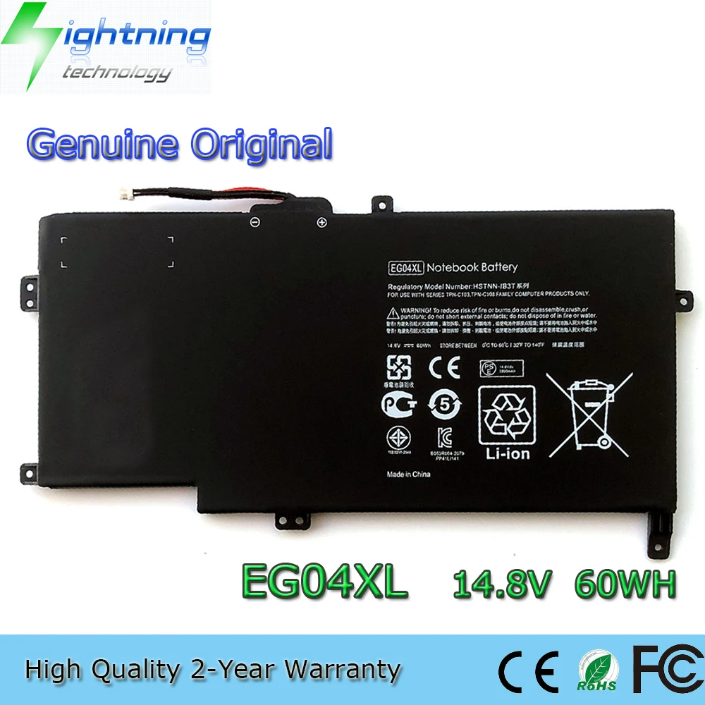 New Genuine Original EG04XL 14.8V 60Wh Laptop Battery for HP Envy Sleekbook 6 6-1000 1100 681951-001 HSTNN-IB3T