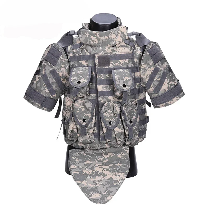 OTV Tactical Vest Camouflage Hiking Body Armor with Pouch/Pad ACU  Airsoft Hunting Molle Assault Plate Carrier CS Clothing