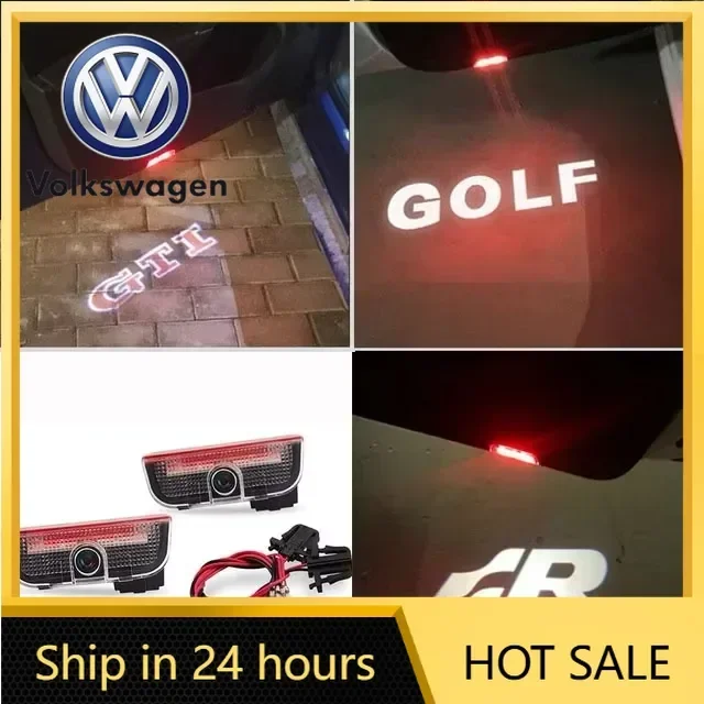 

For VW Volkswagen Jetta MK5 Golf VW LED Car Door Logo Light for VW Volkswagen R Golf 5 6 7 GTI GTD GTE Touareg CC Passat B6 B7 B