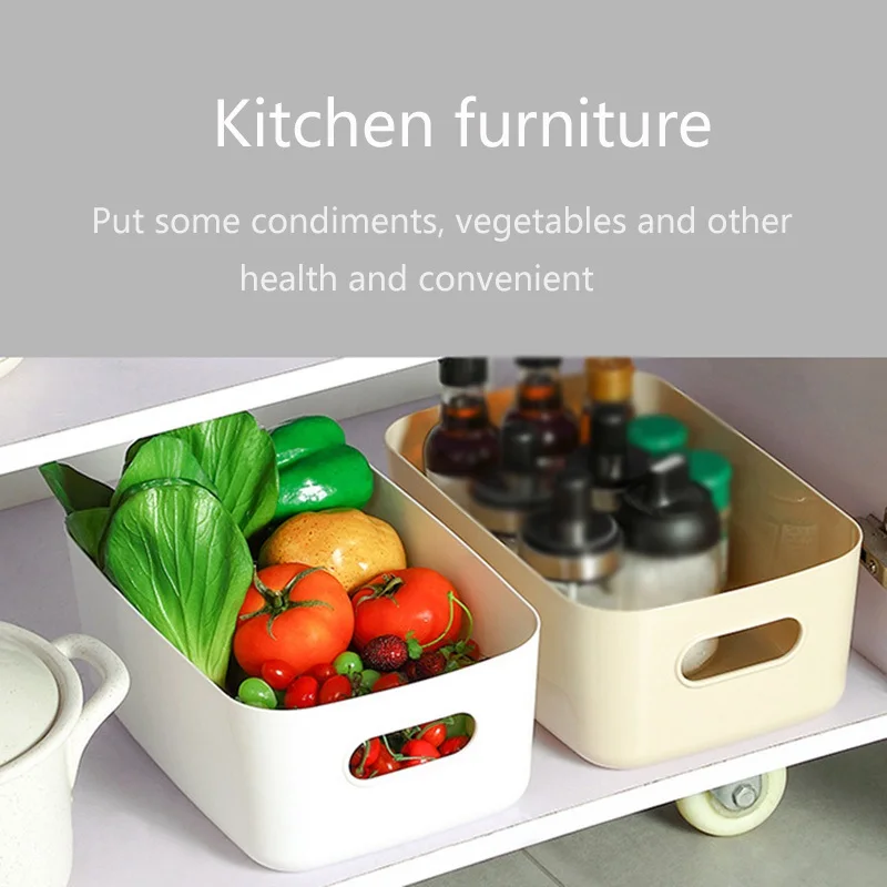 Decorative Desktop Storage Box Dormitory Sundries Plastic Cosmetic Storage Box Bathroom Kitchen Sorting Storage Basket Bins