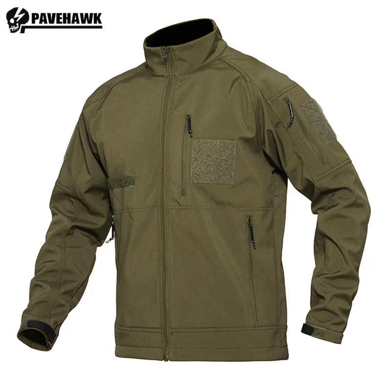 Soft Shell Tactical Charge Jacket Mens Military Multi-pocket Waterproof Cargo Coat Stand Collar Windproof Outdoor Combat Top