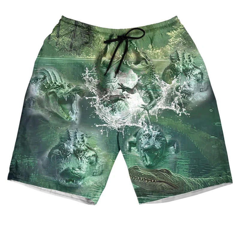 Cartoon Krokodil Grafik Alligator Tier 3d gedruckt kurze Hosen für Männer Kleidung Strand Shorts lässig Hawaii Kinder Trunks Tops