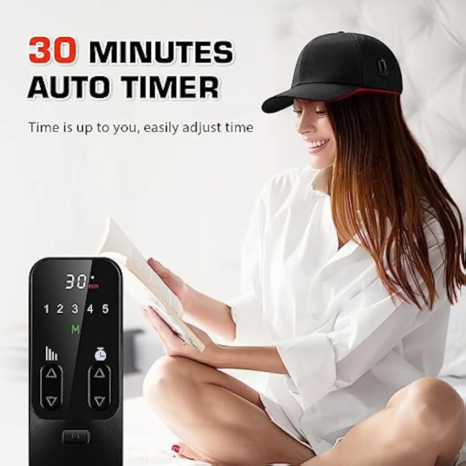 

2025 Premium Viconor Red Light Therapy Helmet Cap 660nm 850nm Hair Growth Treatment Cap Red Light Hat for Home Office Use