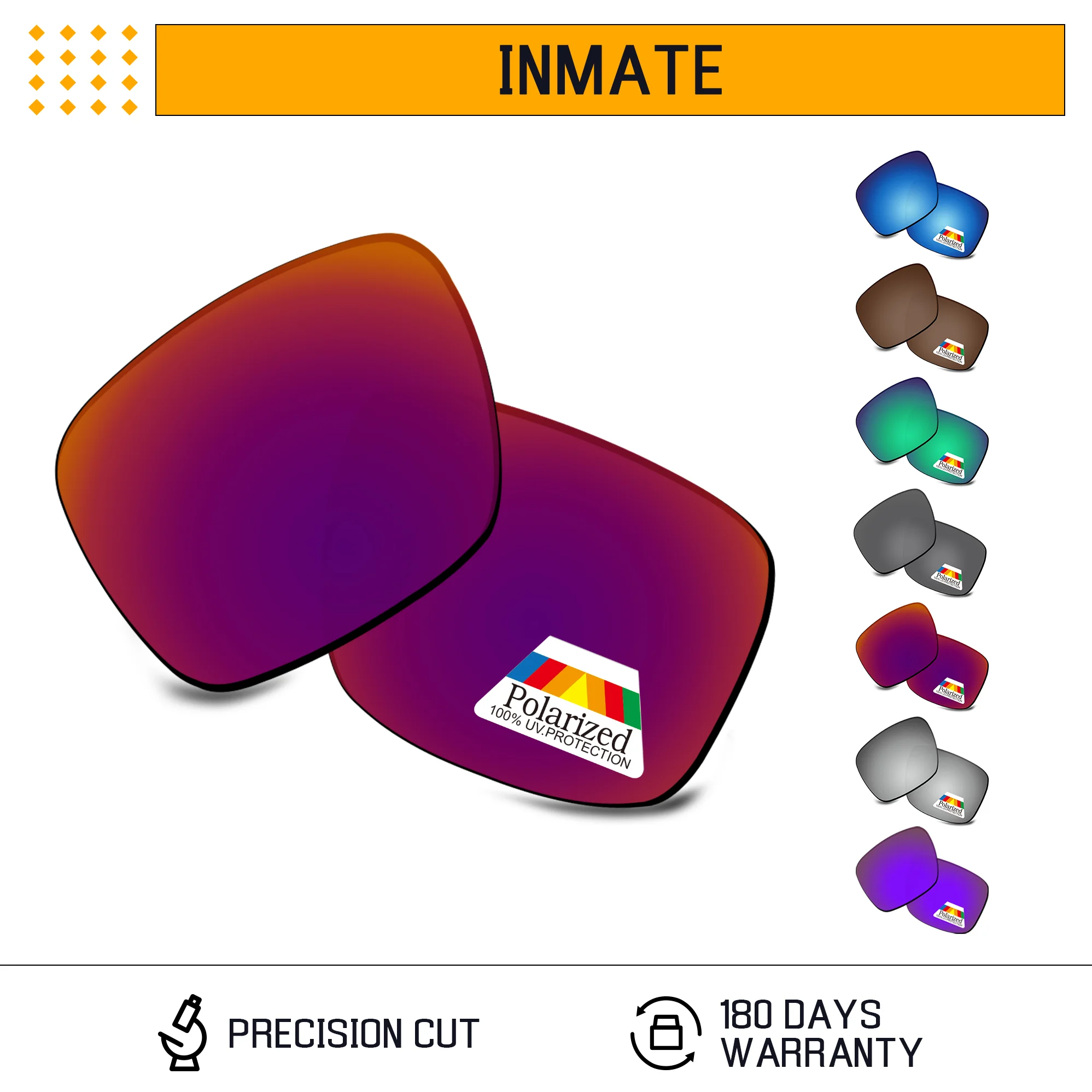 Rarayvix Polarized Replacement Lenses UV400 Protective for Oakley Inmate 65mm Sunglasses