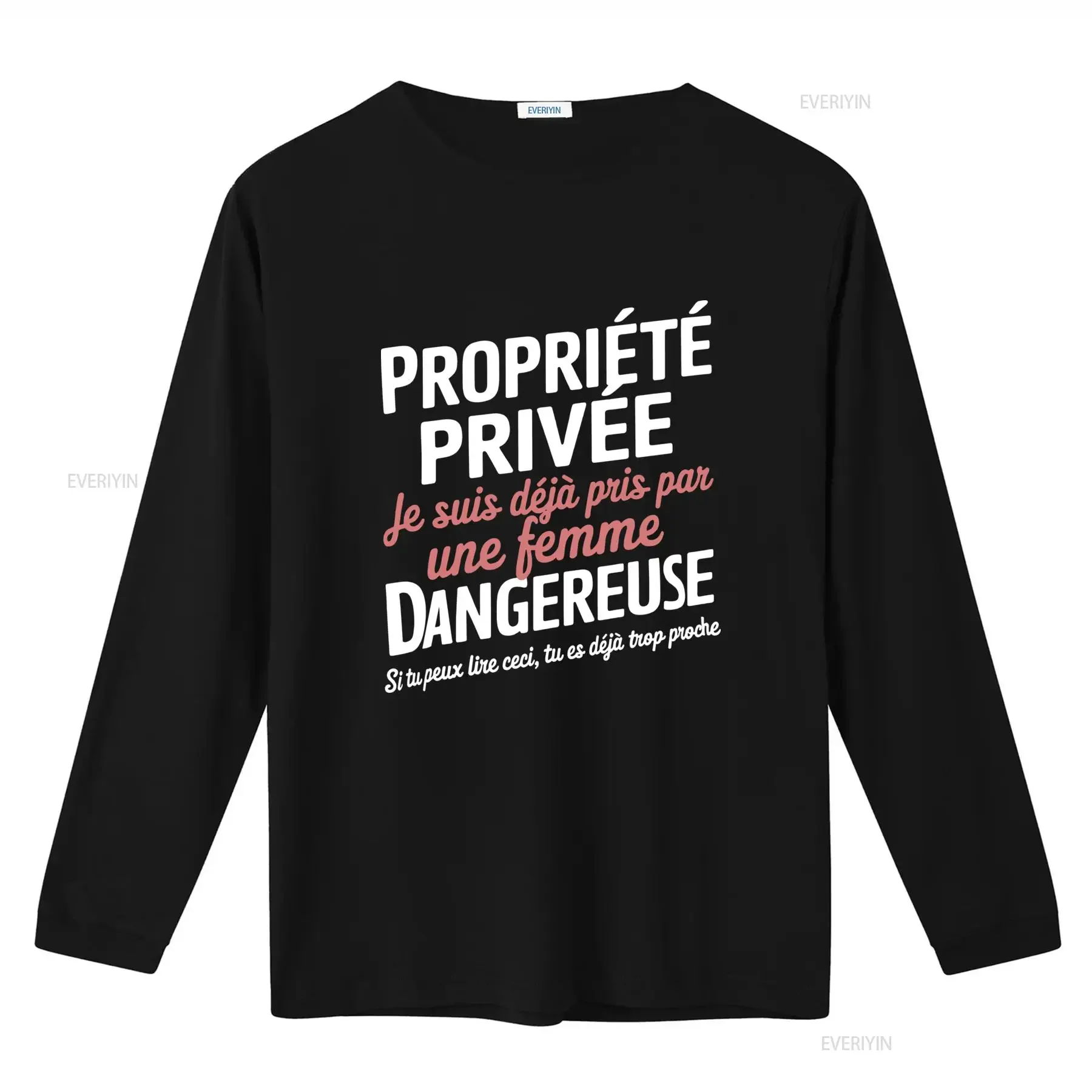 Private Property Dangerous Woman T Shirt Valentine's Day Couple Humor  vintage Washed Versatile homme Casual Comfortable